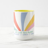 Personalisierte Abstrakte Blume und Text Tasse (Zentrum)