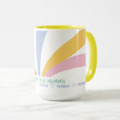 Personalisierte Abstrakte Blume und Text Tasse (VorderseiteRechts)