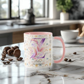 Personalisierte Abstrakte Boho Chic Monogram Tasse