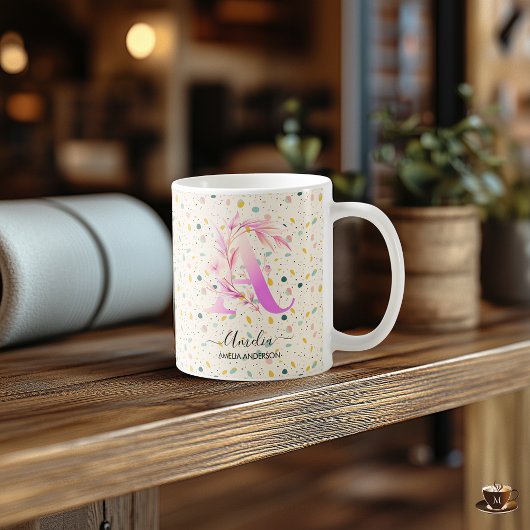 Personalisierte Abstrakte Boho Chic Monogramm-Tass Kaffeetasse