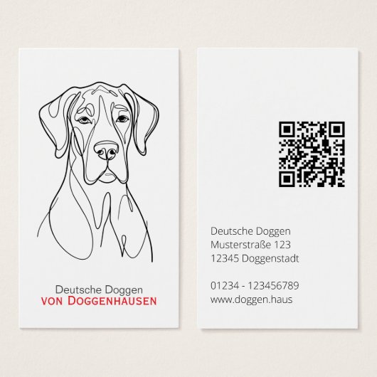 Personalisierte abstrakte Dogge (Vorne & Hinten)