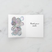 Personalisierte, abstrakte Doodle-Kunst, vielen Da Karte (Innenseite)