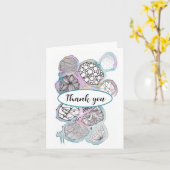 Personalisierte, abstrakte Doodle-Kunst, vielen Da Karte (Gelbe Blume)