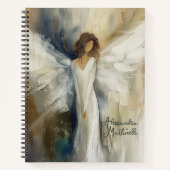 Personalisierte Abstrakte Engelneutralfarben Notizblock (Vorderseite)