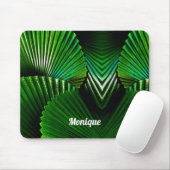 Personalisierte Abstrakte Fan Palm-Blätter Mousepad (Mit Mouse)