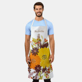 Personalisierte Abstrakte florale botanische Schürze (Getragen)