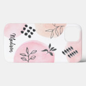 Personalisierte Abstrakte Formen Rosa Case-Mate iPhone Hülle (Rückseite (Horizontal))