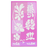 Personalisierte Abstrakte Formen - rosa Design | k Kleine Geschenktüte (Rückseite)