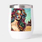 Personalisierte Abstrakte Frau am Strand (Rückseite)