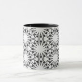 Personalisierte Abstrakte Geometrie in Schwarz und Tasse (Zentrum)