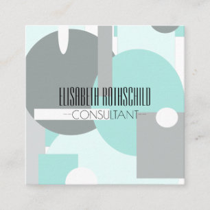 Personalisierte abstrakte Geometrie-Kunst Visitenk Quadratische Visitenkarte