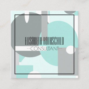Personalisierte abstrakte Geometrie-Kunst Visitenk Quadratische Visitenkarte