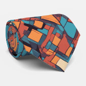 Personalisierte Abstrakte Geometrie - Vatertagsges Krawatte (Gerollt)
