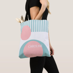 Personalisierte abstrakte geometrische gestreifte tasche