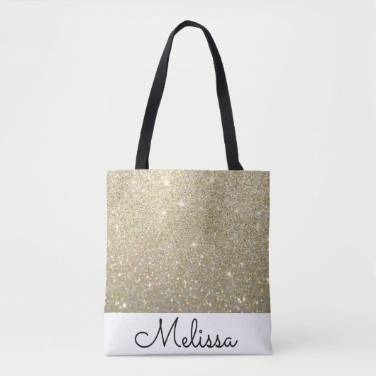 Personalisierte Abstrakte Imitate Gold Glitzer Tasche (Vorderseite)