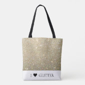 Personalisierte Abstrakte Imitate Gold Glitzer Tasche (Rückseite)