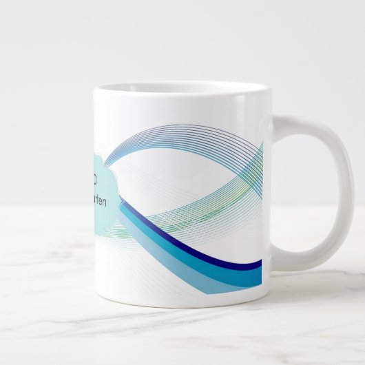 Personalisierte Abstrakte Kaffee-Tasse Jumbo-Tasse (Rechts)