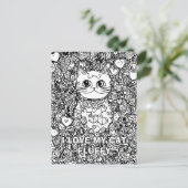 Personalisierte Abstrakte Katzenfarbe Postkarte (Stehend Vorderseite)