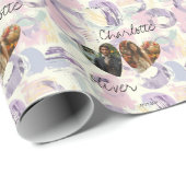 Personalisierte Abstrakte Kunst mit Fotos und Name Geschenkpapier (Rolleneckpunkt)