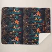 Personalisierte Abstrakte Luftfeuchte mit Blätter Sherpadecke (Vorderseite (Horizontal))