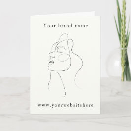 Personalisierte abstrakte Mädchen-Gesichts-Schmuck Karte