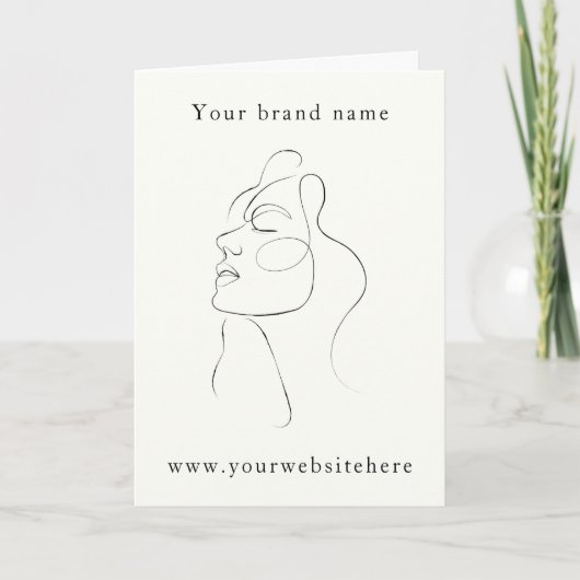 Personalisierte abstrakte Mädchen-Gesichts-Schmuck Karte (Vorderseite)