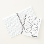 Personalisierte Abstrakte Minimalistische Schwarzw Notizblock (Innenseite)