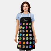 Personalisierte Abstrakte Muster Künstler Schwarze Schürze (Getragen)
