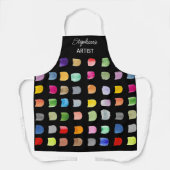 Personalisierte Abstrakte Muster Künstler Schwarze Schürze (Vorderseite)