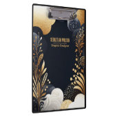 Personalisierte Abstrakte Navy-Gold-Farbe Klemmbrett (Rechts)