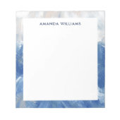 Personalisierte Abstrakte Ocean Akrylus Pinselstri Notizblock (Vorderseite)