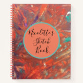 Personalisierte Abstrakte Orangenmalerei Notizblock (Vorderseite)