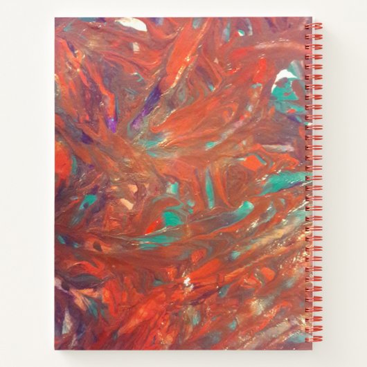 Personalisierte Abstrakte Orangenmalerei Notizblock (Rückseite)