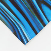Personalisierte Abstrakte Psychedelic Blue Swirl Fleecedecke (Ecke)
