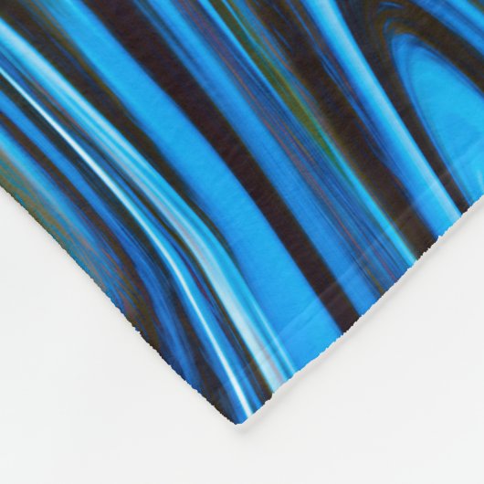 Personalisierte Abstrakte Psychedelic Blue Swirl Fleecedecke (Ecke)