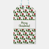 Personalisierte Abstrakte Rote Rosen, Holly Holida Geschenkanhänger (Vorderseite)