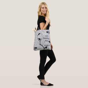 Personalisierte Abstrakte Schwarz-weiße Hochzeit Tasche