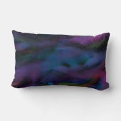 Personalisierte abstrakte Smokey-Püree-Farbe Lendenkissen (Rückseite)