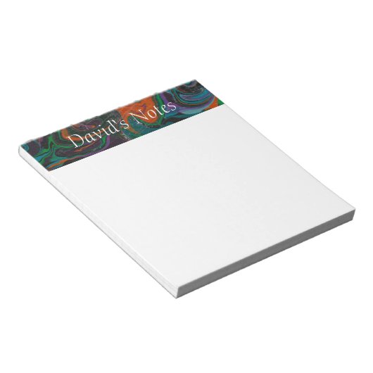 Personalisierte, Abstrakte Swirl-Note Pad Notizblock (angewinkelt)