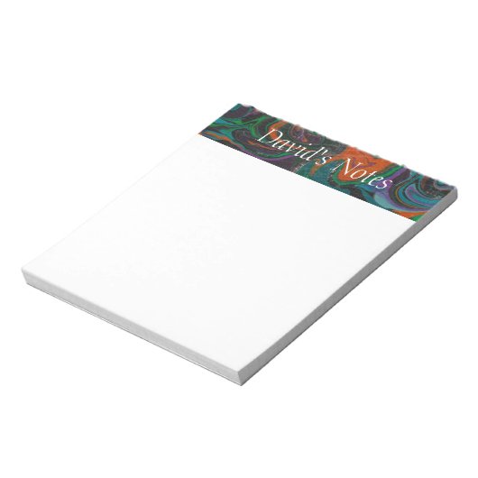 Personalisierte, Abstrakte Swirl-Note Pad Notizblock (Rotiert)