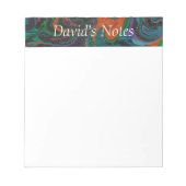Personalisierte, Abstrakte Swirl-Note Pad Notizblock (Vorderseite)