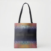 Personalisierte Abstrakte Typografie Rainbow Light Tasche (Vorderseite)