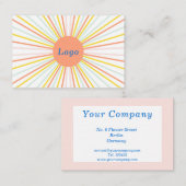 Personalisierte Abstrakter Sonnenschein Visitenkarte (Vorne/Hinten)