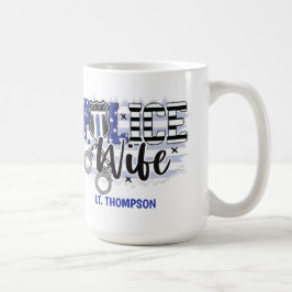 Personalisierte Abzeichen-Flag-Blaue Linie der Pol Kaffeetasse