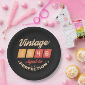 Personalisierte achtzig Vintage 80. Geburtstagsfei Pappteller (Party)
