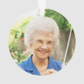 Personalisierte Acrylerinnerungsverzierung Ornament (Rückseite)