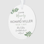 Personalisierte Acrylerinnerungsverzierung Ornament (Vorderseite)