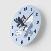 Personalisierte Adable-Flugzeuge Kinderzimmer-Uhr Runde Wanduhr (Winkel)