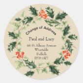 Personalisierte Adressänderung Runder Aufkleber (Vorderseite)