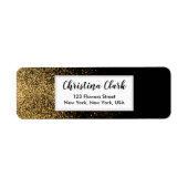 Personalisierte Adresse des Black Gold Glitzer (Vorne)